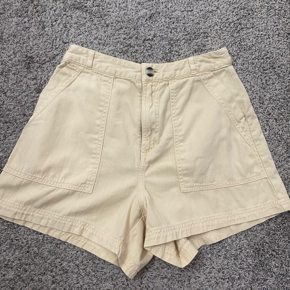 Universal Thread High-Waist Cream Utility Shorts